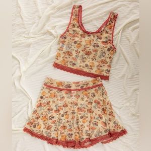 Uye Surana magical mushrooms 🍄 cami and skirt set - like new! Size L/XL
